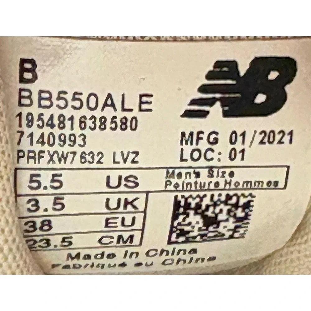 New Balance 550 Aimé Leon Dore Silver Men's 5.5 Women's 7 Shoes BB550ALE ALD Low